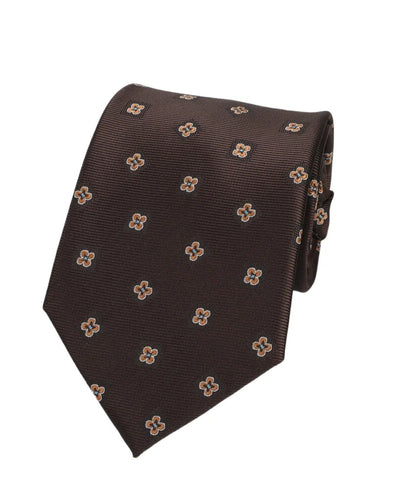 Espresso Floral Silk Tie