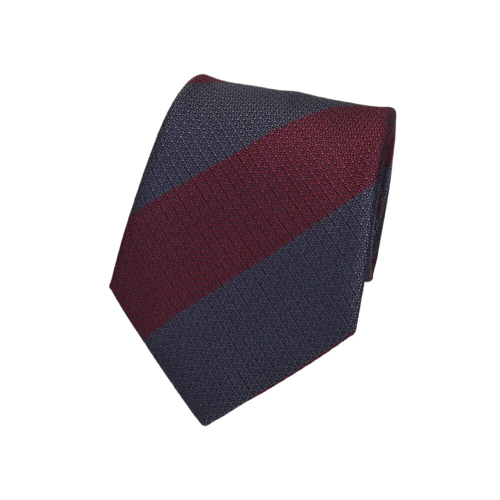 Burgundy Stripe Silk Tie