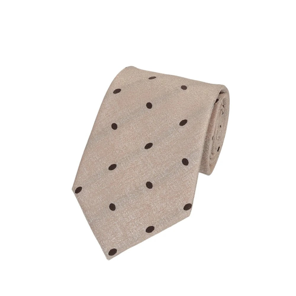 Oat Dot Silk Tie