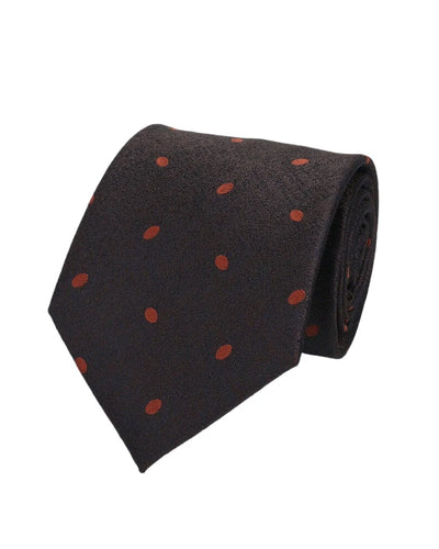 Charcoal Dot Silk Tie