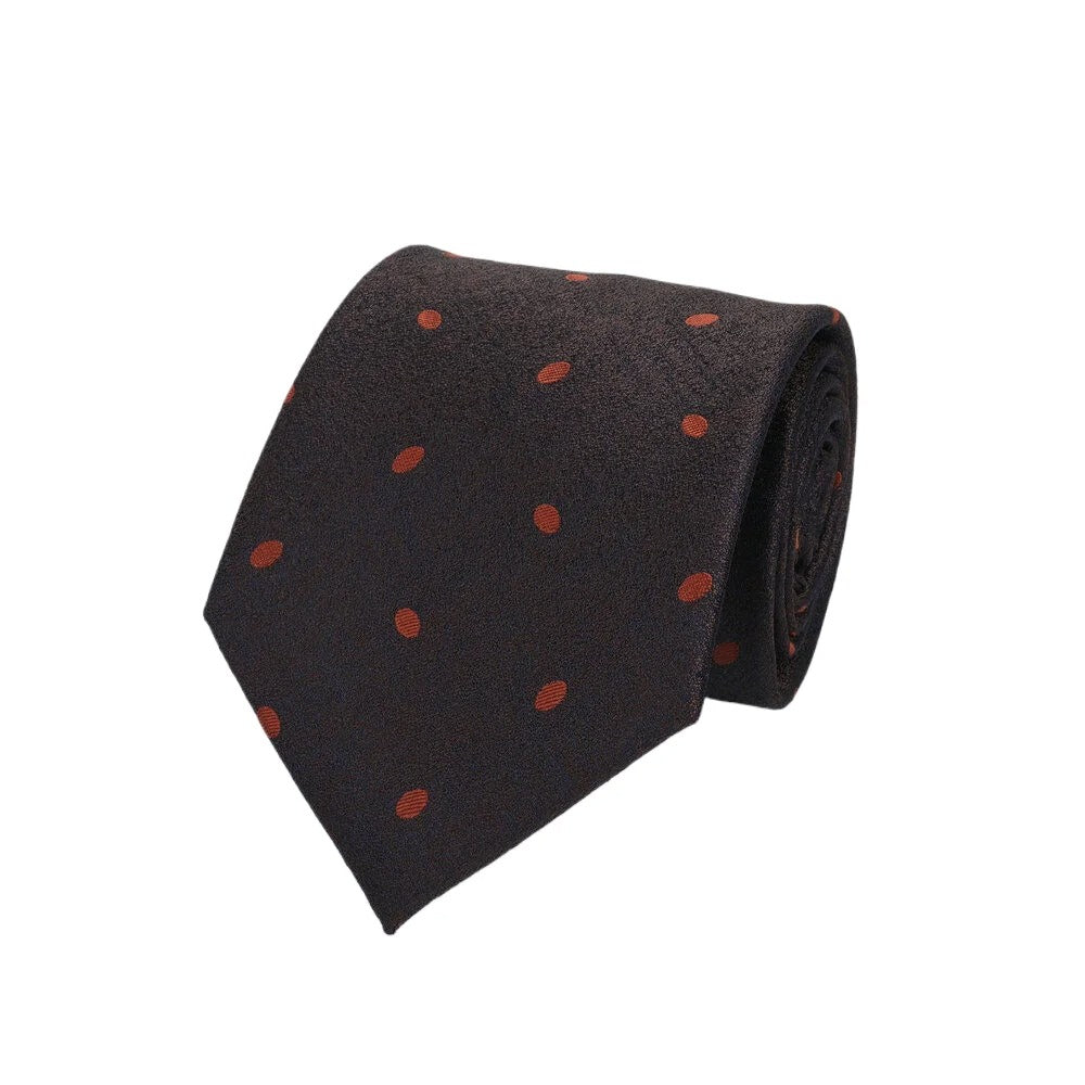 Charcoal Dot Silk Tie