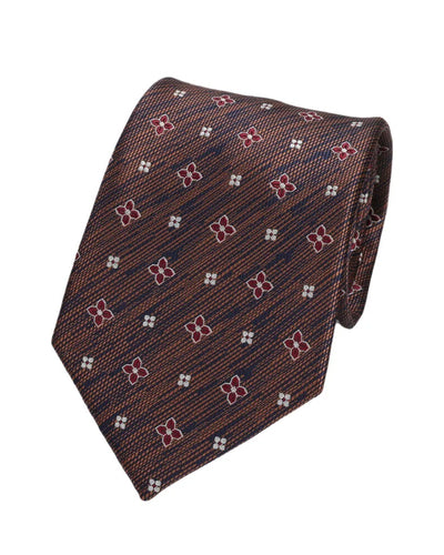 Burgundy Floral Silk Tie