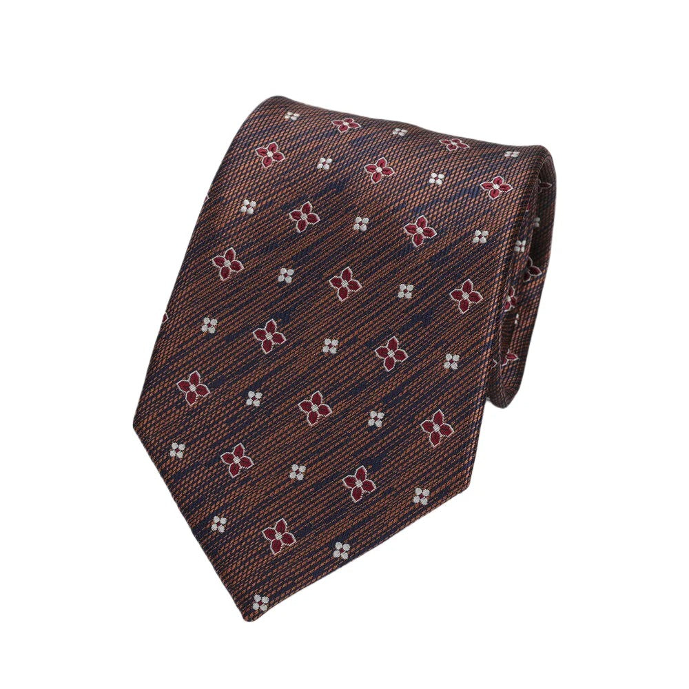 Burgundy Floral Silk Tie