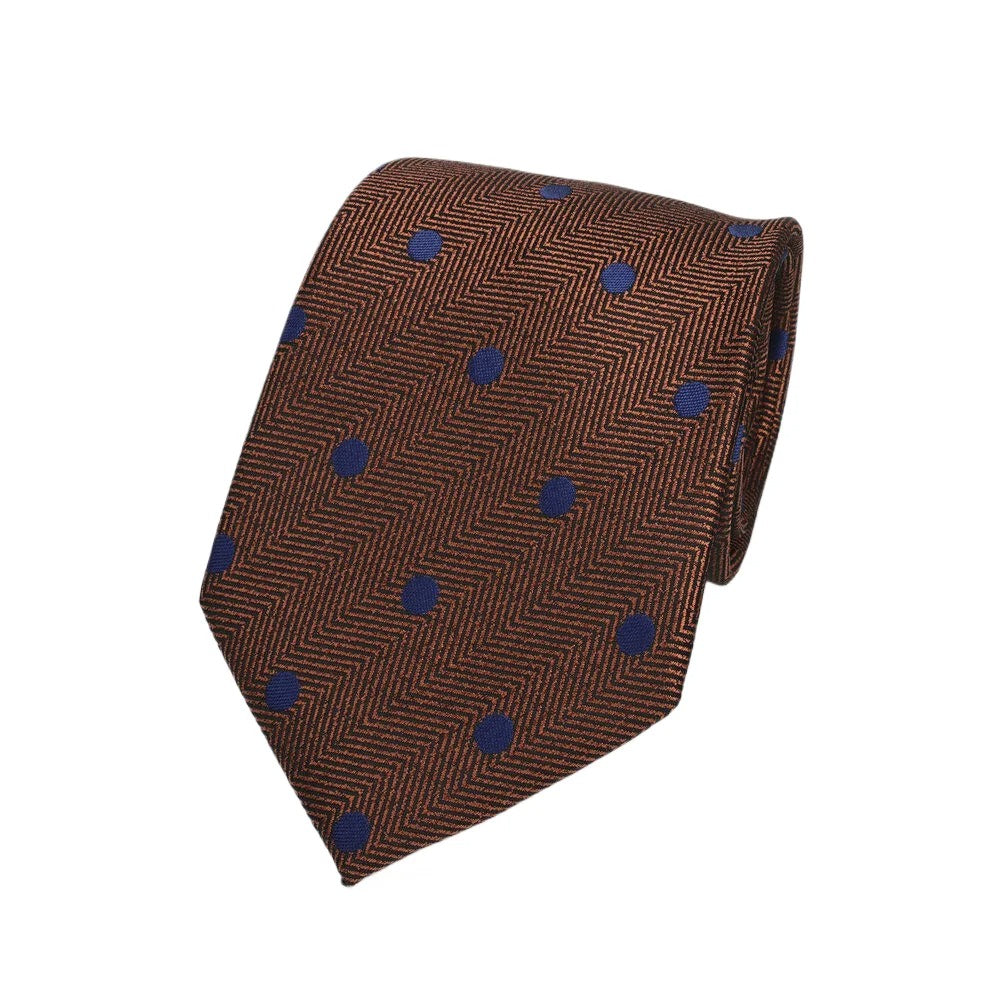 Chestnut Dot Silk Tie