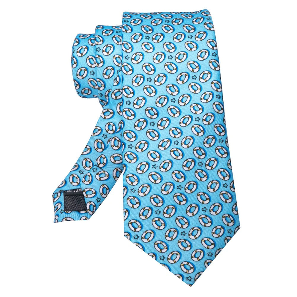 The Riviera Blue Silk Tie
