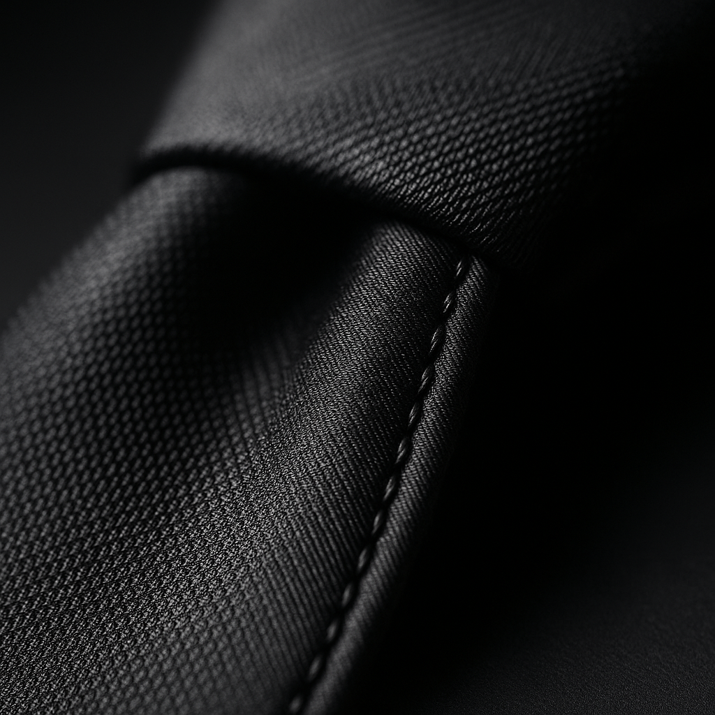 Close-up of premium silk tie fabric