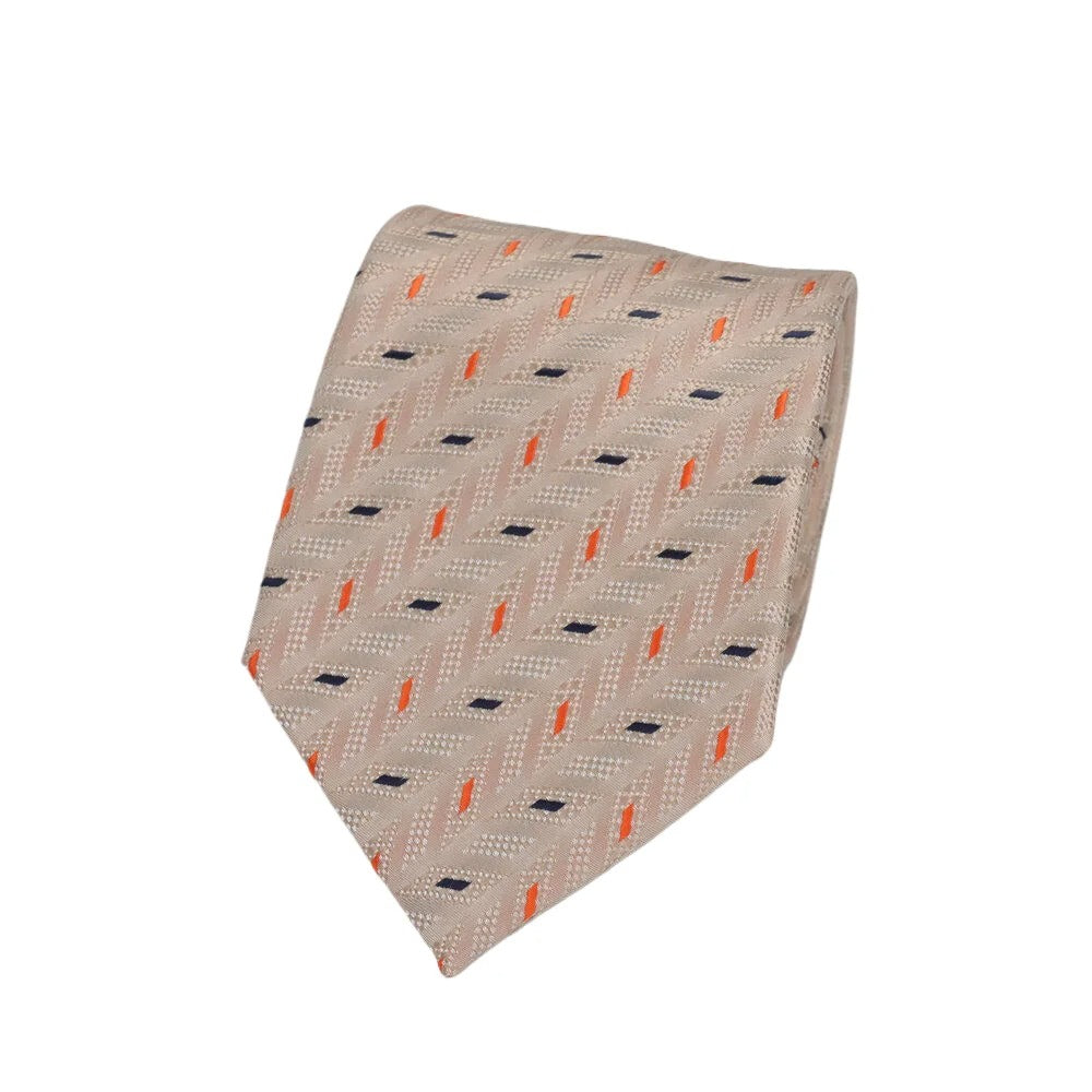 Sandstone Geometric Silk Tie
