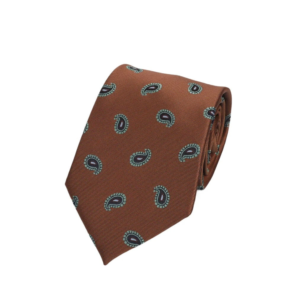 Copper Paisley Silk Tie