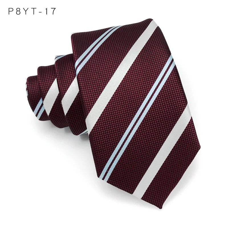 The Lancaster Burgundy Silk Tie