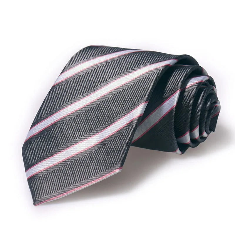 The Ellington Charcoal Rose Stripe