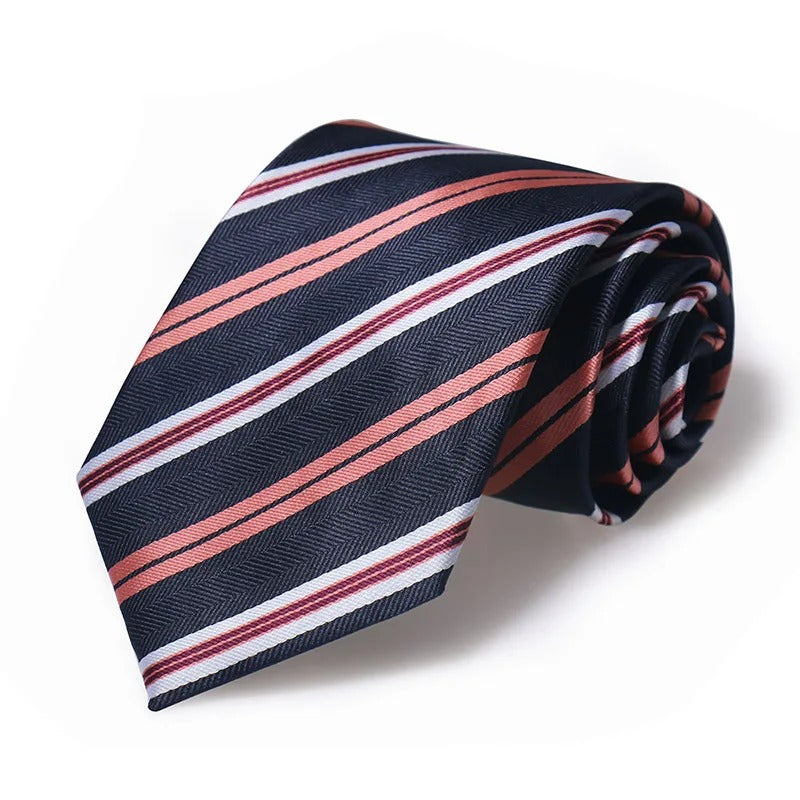 The Pembroke Coral Navy Stripe