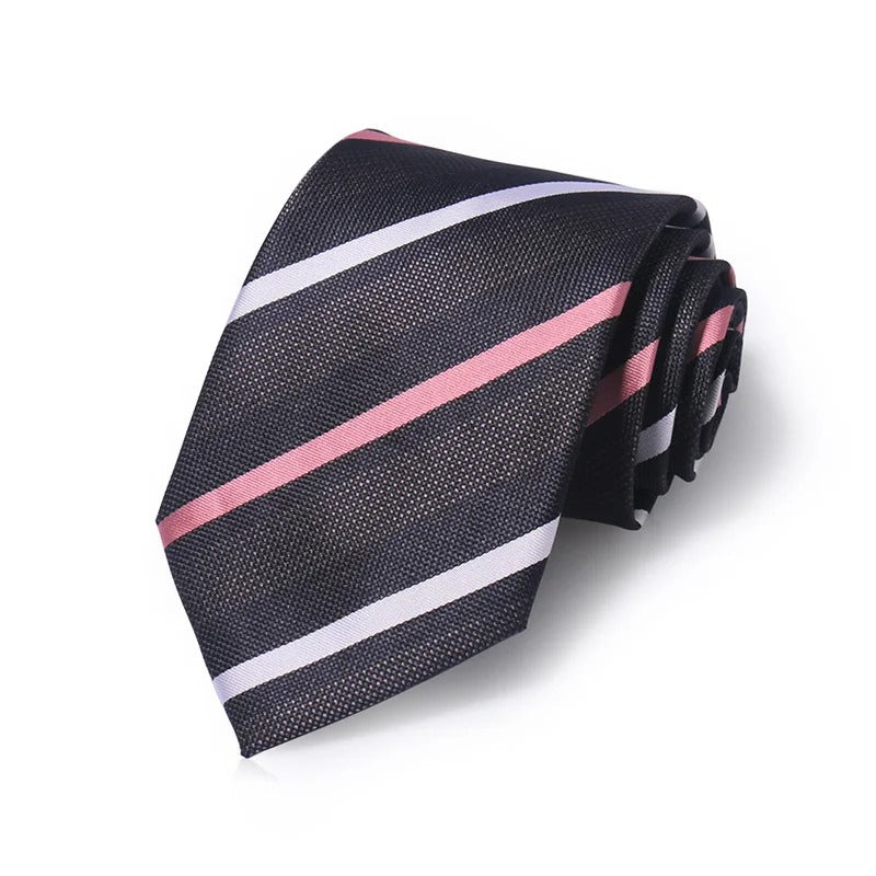 The Danforth Rose Charcoal Stripe